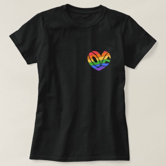 Pride Love Gay Rainbow LGBTQ T-shirt (Design voorkant)