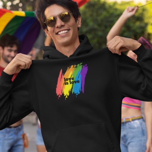 Pride Love is Love LGBT Rainbow Hoodie