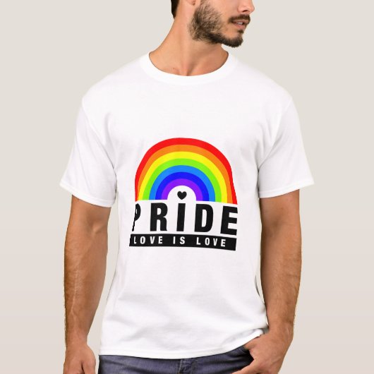 Pride Love is Love LGBTQ T-shirt (Voorkant)