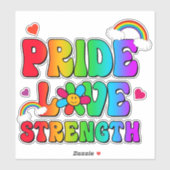 Pride Love Sterke Rainbow Sticker (Vel)