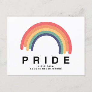 Pride Love Wins Colorful Rainbow LGBTQ Briefkaart