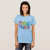 Pride Maand blauwe vrouwen T-shirt (Voorkant volledig)