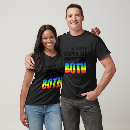 Pride maand de Bijbel zegt Adam en Eva T-shirt (Unisex)