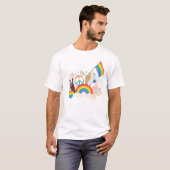 Pride Maand Handen, Vredesborden, Regenbogen T-shirt (Voorkant volledig)