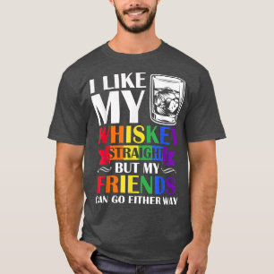 Pride Maand ik hou van Whiskey Rechts mijn vriende T-shirt