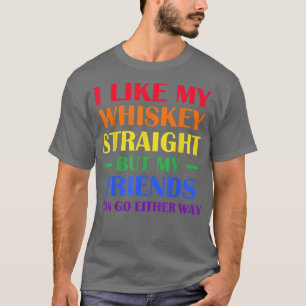 Pride Maand ik hou van Whiskey Rechts mijn vriende T-shirt