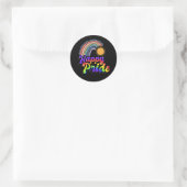 Pride maand LGBT met regenboogHappy Pride Ronde Sticker (Tas)
