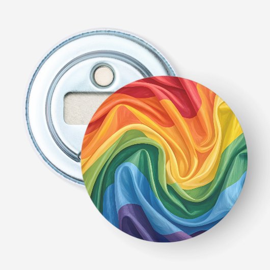Pride maand patroon button flesopener (Voorkant)