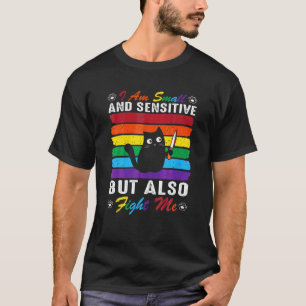 Pride Maand Strijd Me Kat Lgb Regenboog Vlag T-shirt