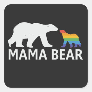 Pride Mama Beer Proud Mam Lgbt Mama Beer Vierkante Sticker