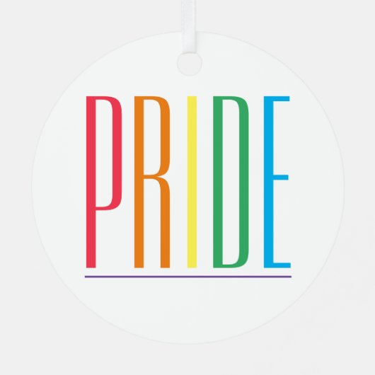 PRIDE Metal Circle Ornament (Achterkant)