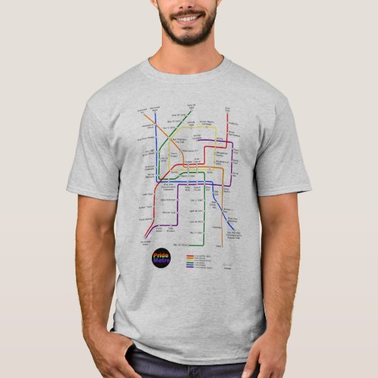 Pride Metro mannen T-Shirt (Voorkant)