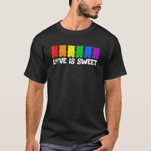 Pride Month Gummy Bear LGBTQ Gay Pride Regenboog F T-shirt