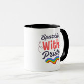 Pride Month Rainbow Coffee Mug LGBTQ+ Gift Mok (Voorkant rechts)