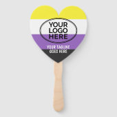 Pride Nonbinary Flag Custom Logo Handwaaier (Achterkant)