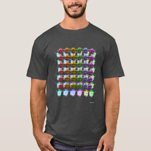 Pride O' The Herd Scottish Highland Cows LGBTQ T-shirt (Voorkant)