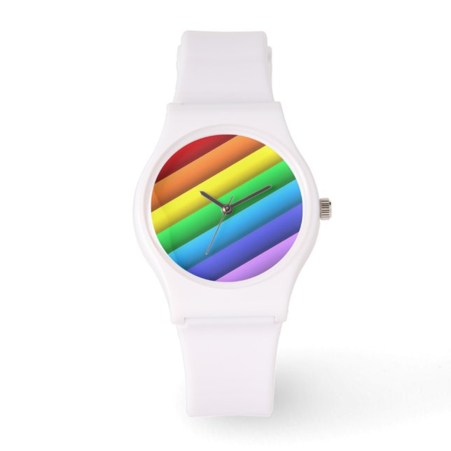 Pride O'CLOCK witte horloge (Voorkant)