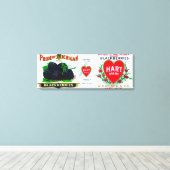 Pride of Michigan Blackberry Label Hart, MI Canvas Afdruk (Insitu (Houten vloer))
