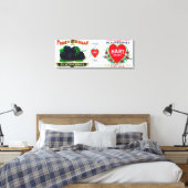 Pride of Michigan Blackberry Label Hart, MI Canvas Afdruk (Insitu (Slaapkamer))