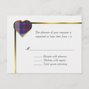 Pride of Scotland Heart RSVP Card