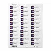 Pride of Scotland Plaid Monogram Adresetiketten Etiket (Full Sheet)