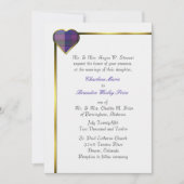 Pride of Scotland Pset Heart Wedding Invitation Kaart (Voorkant)