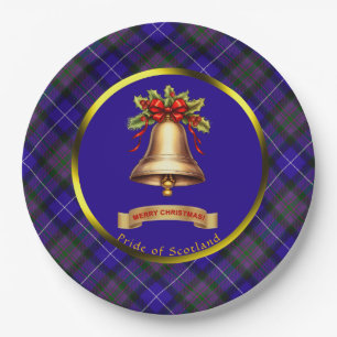 Pride of Scotland Tartan Gepersonaliseerde Kerstmi Papieren Bordje