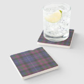 Pride of Scotland Tartan Pset Stone Onderzetter (Zijkant)