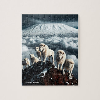 Pride of white lions: puzzle legpuzzel