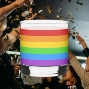 Pride on the Rocks: Regenboogvlag Whisky Glas