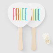 PRIDE Paddle Shape Hand Fans Handwaaier (Voorkant en achterkant)
