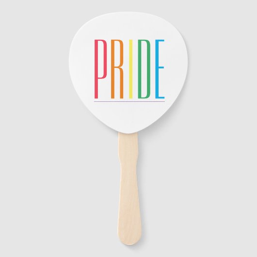 PRIDE Paddle Shape Hand Fans Handwaaier (Voorkant)