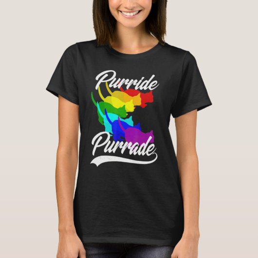 Pride Parade Cat Purride Essentia T-shirt (Voorkant)