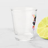 Pride Party Dog in regenboogkapje Shot Glas (Links)