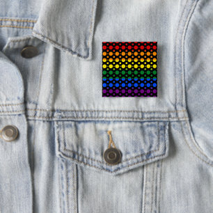 Pride Patronen Polka Dots Vierkante Button 5,1 Cm