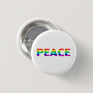 Pride Peace lgbt lgbtq homo-regenboog wit Ronde Button 3,2 Cm