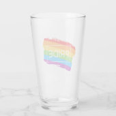 Pride penseelstreek regenboog glas (Achterkant)
