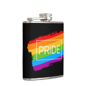 Pride penseelstreek regenboog heupfles (Rechts)