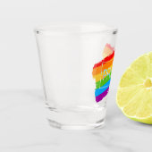 Pride penseelstreek regenboog shot glas (Links)
