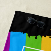 Pride penseelstreek regenboog strandlaken (In situ)