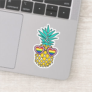 Pride Pineapple   Zonnebrillen regenboogvlaggen Sticker