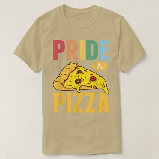 Pride & Pizza LGBT Gay pride Rainbow vlag LGBTQ T-shirt (Design voorkant)