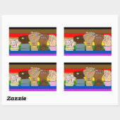 Pride Power Fists / BLM Rechthoekige Sticker (Vel)