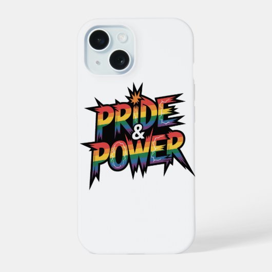 Pride & Power iPhone 15 Hoesje (Achterkant)