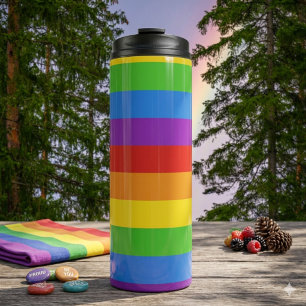 Pride Power: Regenboogvlag Thermosbeker