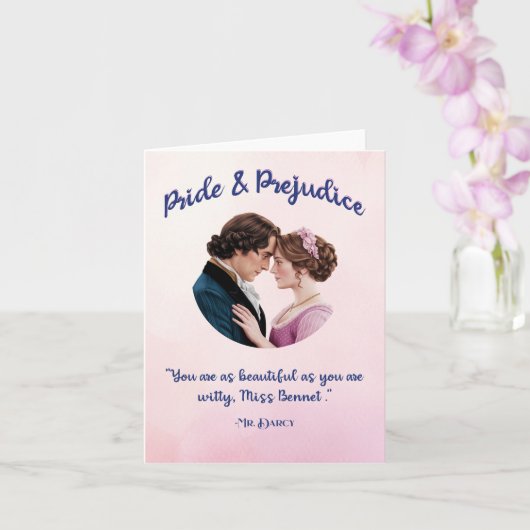 Pride & Prejudice Blank Note Kaart (Orchidee)