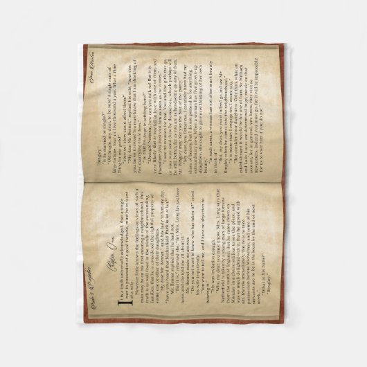 Pride & Prejudice Blanket Fleece Deken (Voorkant)