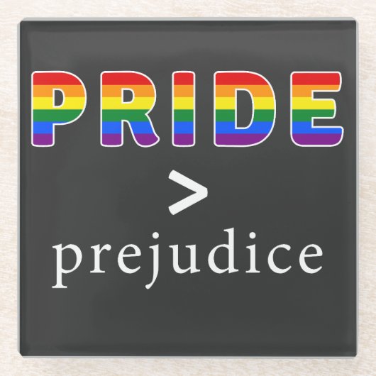 Pride & Prejudice Pride shirt Glazen Onderzetter (Voorkant)