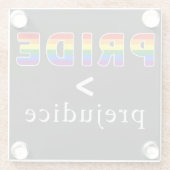 Pride & Prejudice Pride shirt Glazen Onderzetter (Achterkant)