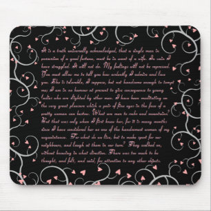 Pride & Prejudice Quotes Mousepad Muismat